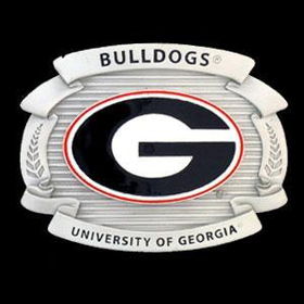 College Oversized Belt Buckle - Georgia Bulldogscollege 