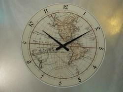 Antique Western Hemisphere Map Wall Clockantique 