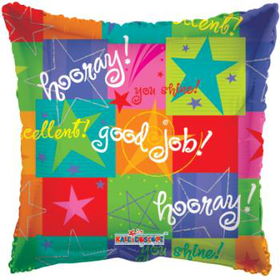 18" Hooray! Stars Congrats - Foil Balloon Case Pack 25hooray 