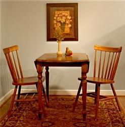 40" Round Drop Leaf Table- Chestnutround 