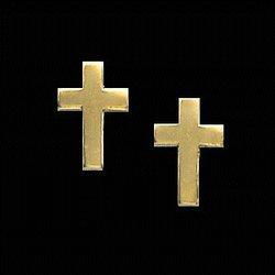 14K White Gold Cross Earringswhite 