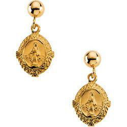 14K Yellow Gold Miraculous Ball Dangle Earringsyellow 