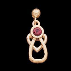 14K Yellow Gold With Me Always Angel Heart Samba Earringsyellow 