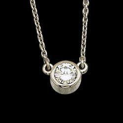 Platinum Diamond Solitaire Necklaceplatinum 
