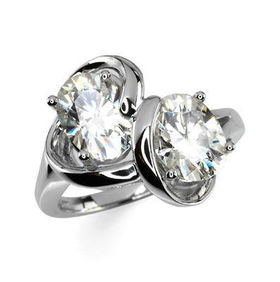 14K White Gold Created Moissanite Ringwhite 