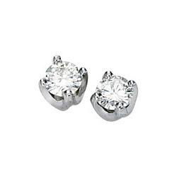 14K White Gold Created Moissanite Stud Round Earrings - 1.50 ctwwhite 
