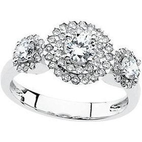 14K White Gold Diamond Anniversary Band Ringband 