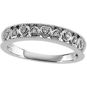 14K White Gold Diamond Bridal Anniversary Band Ringwhite 