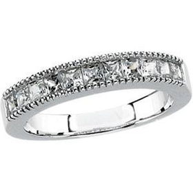 14K White Gold Diamond Bridal Anniversary Band Ringwhite 