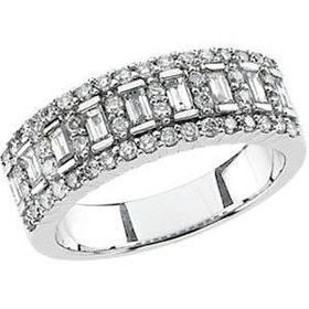 14K White Gold Diamond Bridal Anniversary Band Ringwhite 