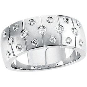 14K White Gold Diamond Bridal Anniversary Band Ringwhite 