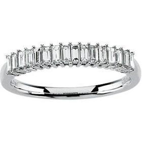 14K White Gold Diamond Bridal Anniversary Band Ringwhite 