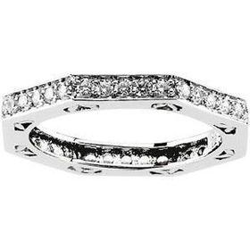 14K White Gold Diamond Bridal Anniversary Band Ringwhite 
