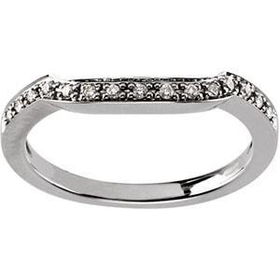14K White Gold Diamond Bridal Engagement Band Ringwhite 