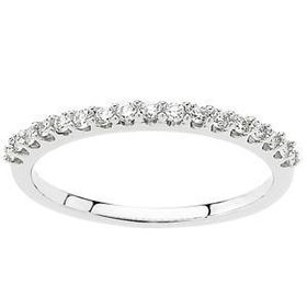 14K White Gold Diamond Bridal Engagement Band Ringwhite 