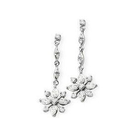14K White Gold Diamond Earringswhite 