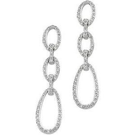 14K White Gold Diamond Earringswhite 