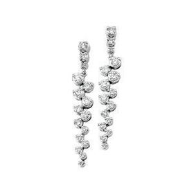 14K White Gold Diamond Earringswhite 