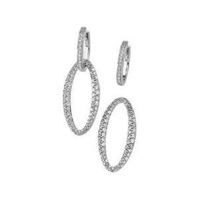 14K White Gold Diamond Earringswhite 