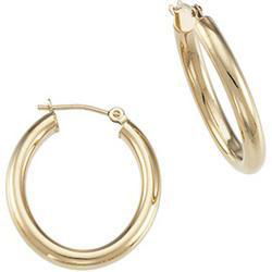 14K Yellow Gold Oval Hoop Earringsyellow 