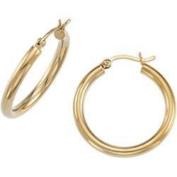 14K Yellow Gold Heavy Hoop Earringsyellow 
