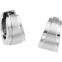 14K White Gold Hinged Earringswhite 