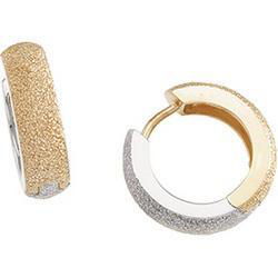 14K Two Tone Gold Hinged Earringstwo 