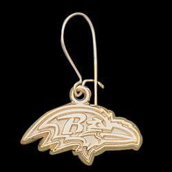 14K Yellow Gold Baltimore Ravens Earrings Dangleyellow 