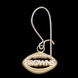 14K Yellow Gold Cleveland Browns Earringsyellow 