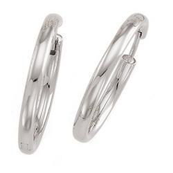14K White Gold Hinged Earringswhite 