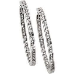 14K Yellow Gold Hinged Diamond Earringsyellow 