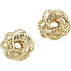 14K Yellow Gold Love Knot Earringsyellow 