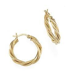 14K Yellow Gold Hoop Earringsyellow 