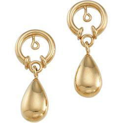 14K Yellow Gold Tear Drop Dangle Earrings Jacketyellow 