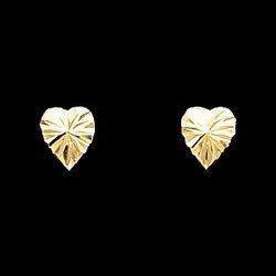 14K Yellow Gold Heart Earringsyellow 