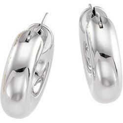 14K White Gold Hoop Earringswhite 