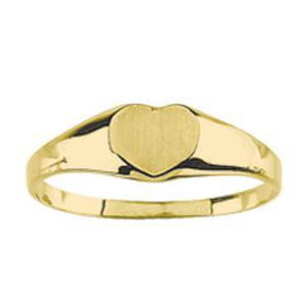14K Yellow Gold Children's Heart Ring - Size 3yellow 