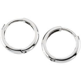 14K Yellow Gold Children's Hinged Plain Hoop Earringsyellow 