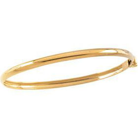 14K Yellow Gold Children's Polished Flex Bangle Braceletyellow 
