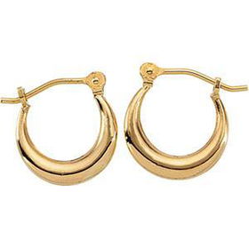 14K Yellow Gold Children's Polished Sandwich Hoop Earringsyellow 