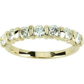 14K Yellow Gold Created Moissanite Anniversary Band Ringyellow 