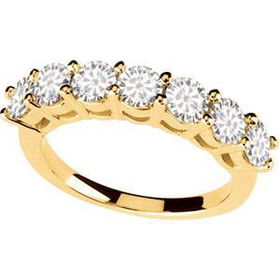 14K Yellow Gold Created Moissanite Anniversary Band Ringyellow 