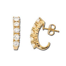 14K Yellow Gold Created Moissanite Earringsyellow 