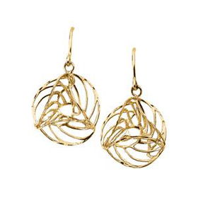 14K Yellow Gold Dangle Earringsyellow 