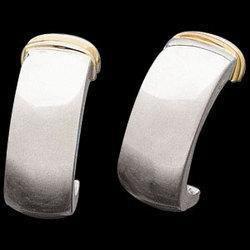18K Yellow Gold & Platinum Earringsyellow 