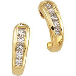 14K Yellow Gold Diamond Earringsyellow 