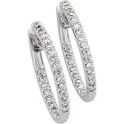 14K White Gold Diamond Earringswhite 