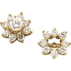 14K Yellow Gold Diamond Earrings Jacketyellow 