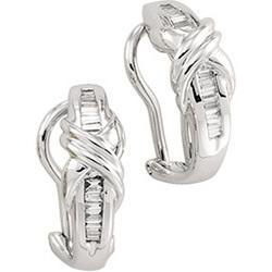 14K White Gold Diamond Earringswhite 