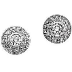 14K White Gold Diamond Earringswhite 